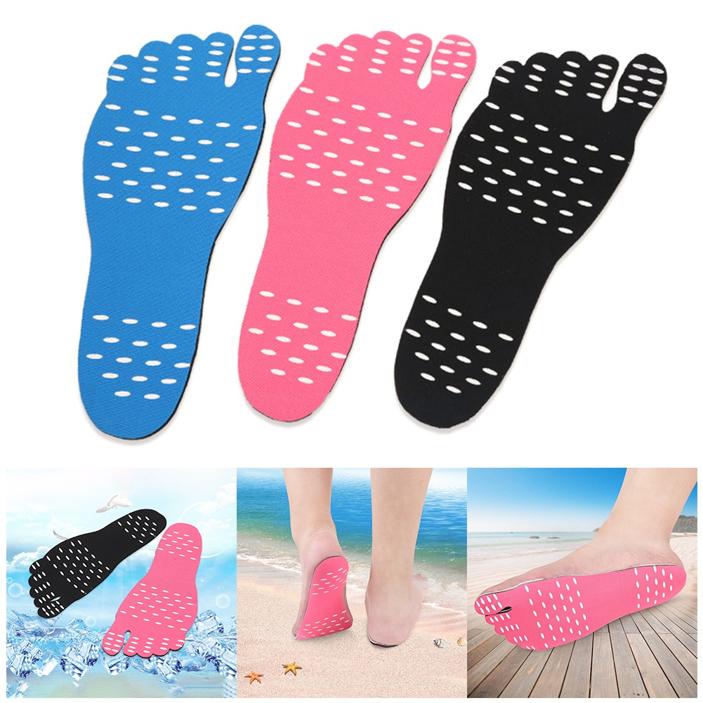 Waterproof Cloth Adhesive Anti Skid Foot Sticker Beach Insoles Shoes ...